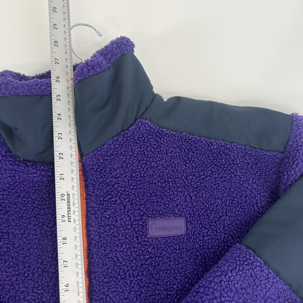 Cotopaxi Jacket Mens Large Purple Sherpa Fleece Full Zip Colorblock Hiking - Picture 13 of 16